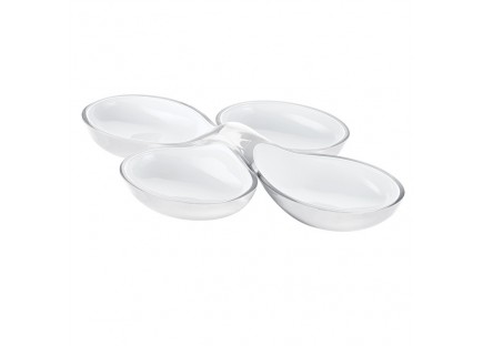 Guzzini Vintage Two Tone Locking Dishes 2pc